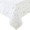 Threadmade Home Floral Lace-Inspired 3-Yard Cut-to-fit Vinyl Tablecloth/Table Protector, White - 54"W x 108"L